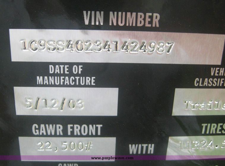 image for item 8750 2004 Trail Blazer rock trailer