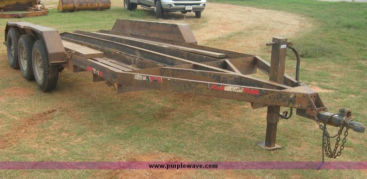 image for item 8752 Shop built 17' triple axle equipment trailer