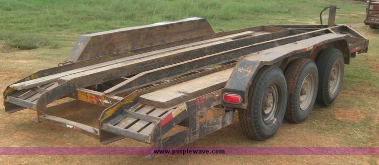 image for item 8752 Shop built 17' triple axle equipment trailer