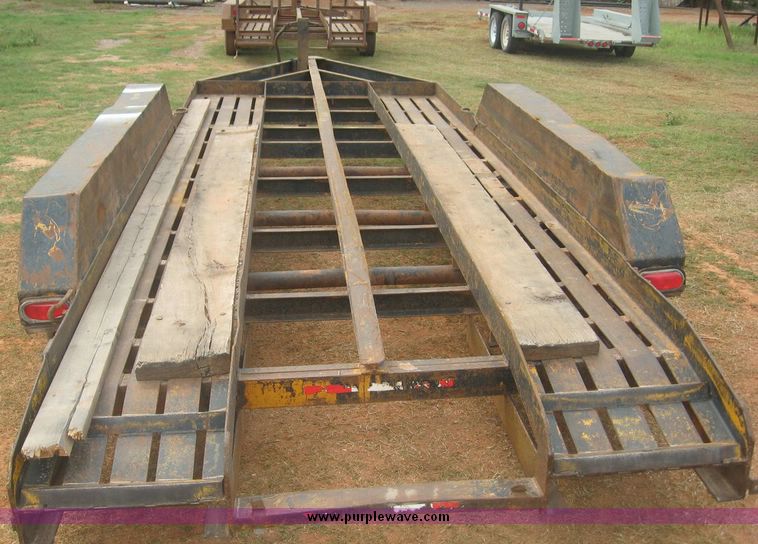 image for item 8752 Shop built 17' triple axle equipment trailer