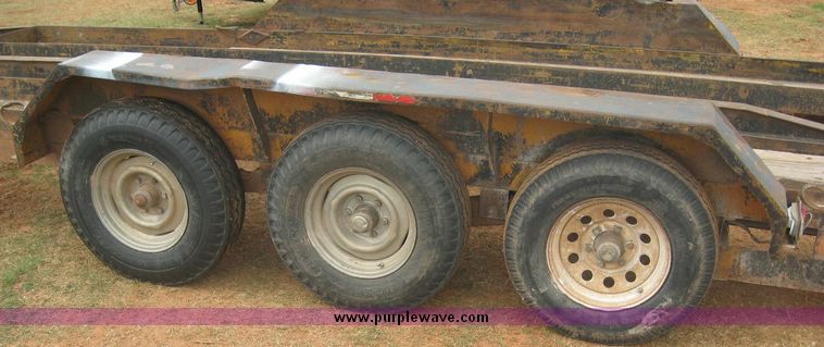 image for item 8752 Shop built 17' triple axle equipment trailer