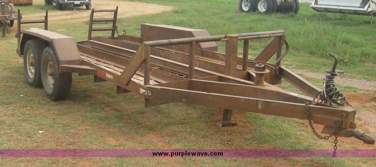 image for item 8754 Shop built 16' tandem axle equipment trailer