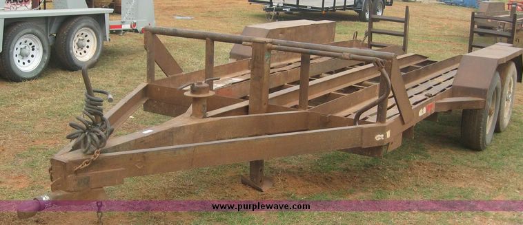 image for item 8754 Shop built 16' tandem axle equipment trailer