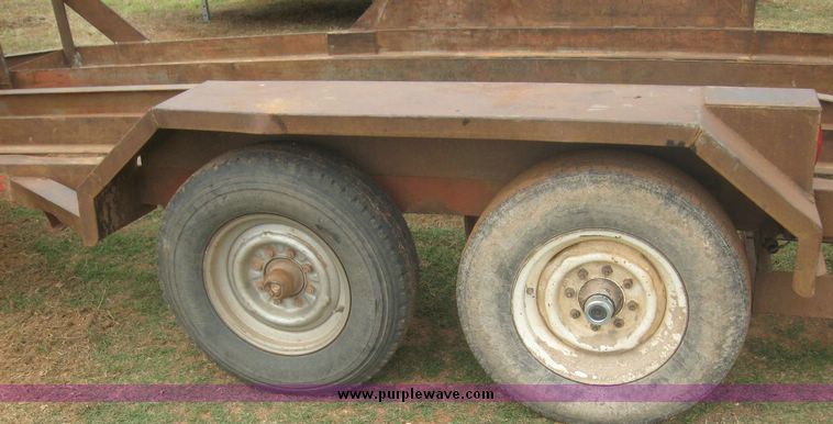 image for item 8754 Shop built 16' tandem axle equipment trailer