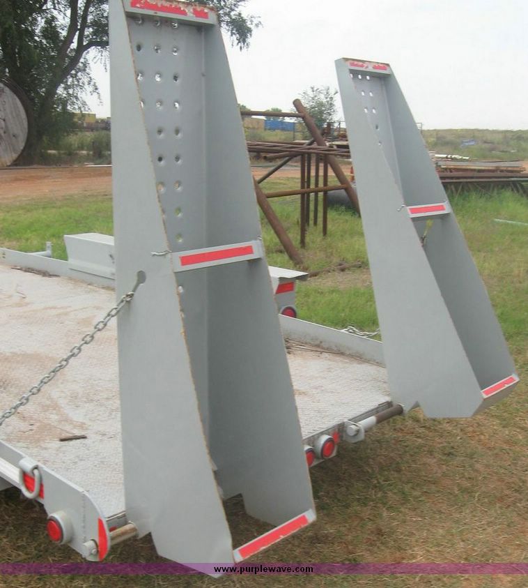 image for item 8755 Belshi 16' steel deck car trailer with fold down ramps