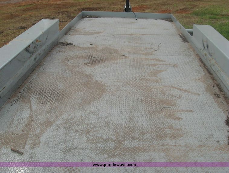 image for item 8755 Belshi 16' steel deck car trailer with fold down ramps