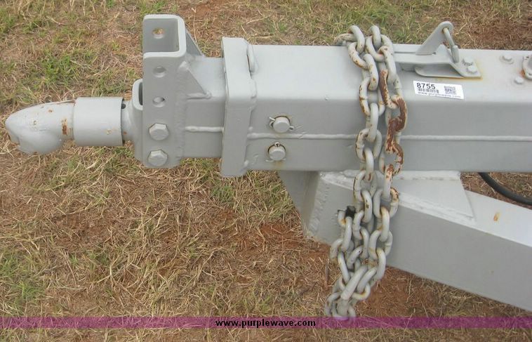 image for item 8755 Belshi 16' steel deck car trailer with fold down ramps