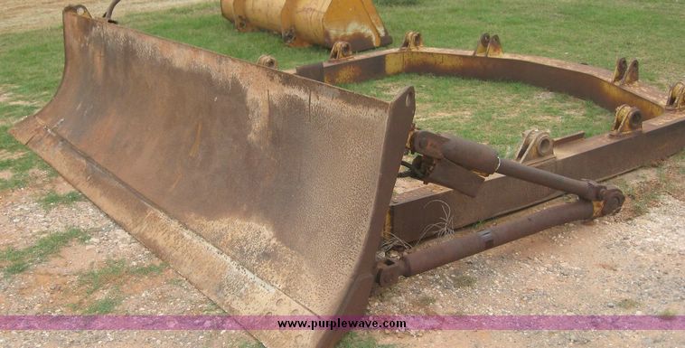 image for item 8758 12' angle dozer blade and mounting bracket