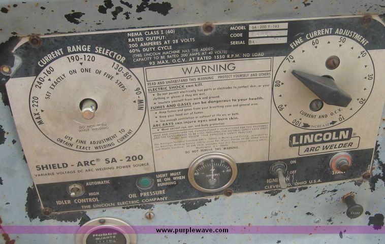image for item 8769 Lincoln SA200 arc welder
