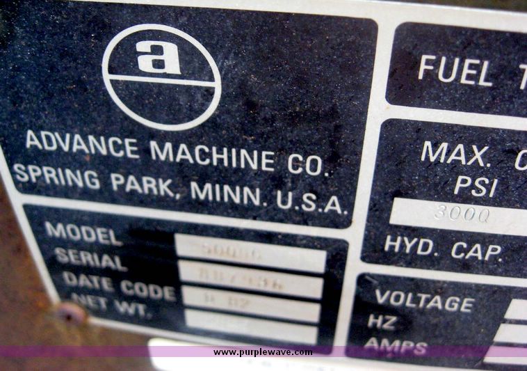 image for item 8961 Advanced machine Co. power sweeper