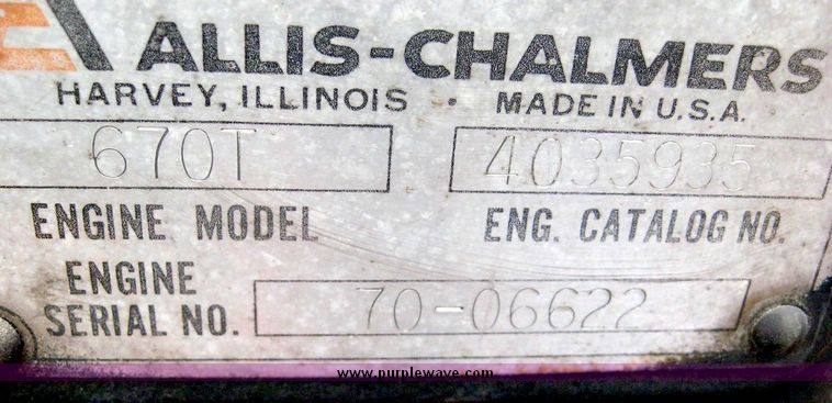 image for item 8972 Allis Chalmers 7060 tractor