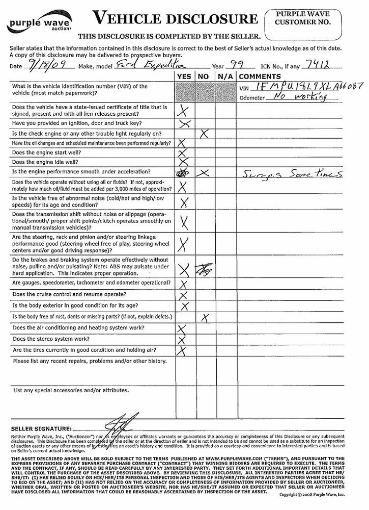 image for item 7412 1999 Ford Expedition Eddie Bauer edition