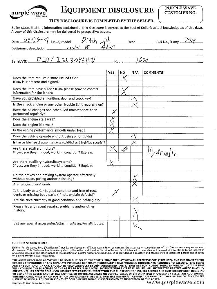 image for item 7419 Ditch Witch 7610DD trencher