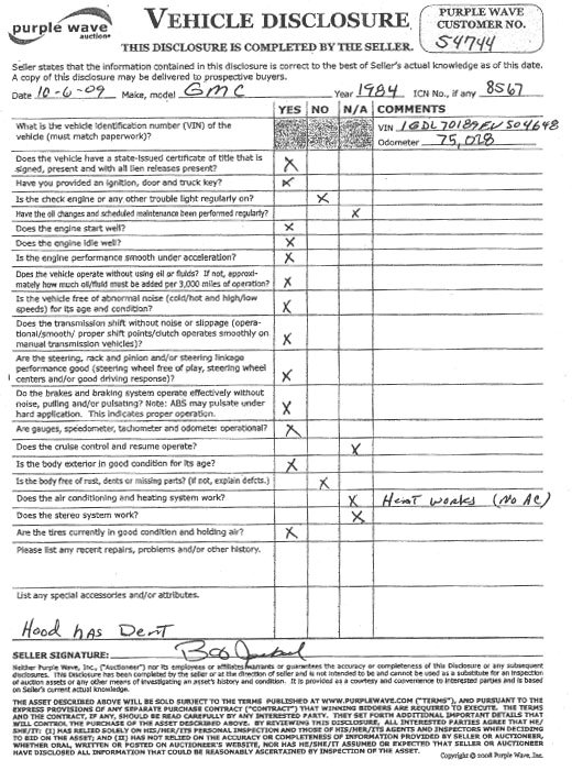 image for item 8567 1984 GMC C6500 service truck