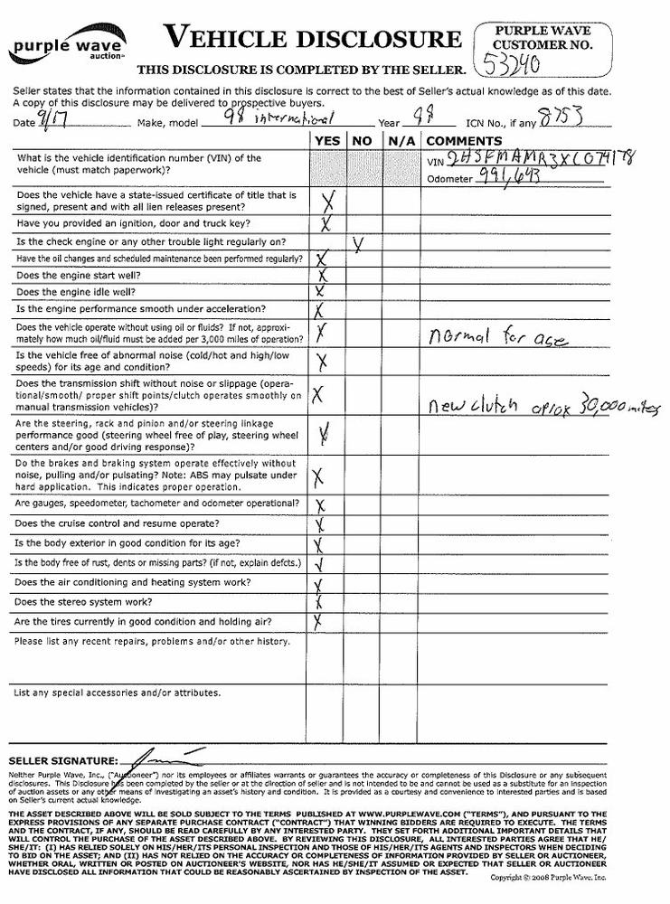 image for item 8753 1999 International 9200 semi truck