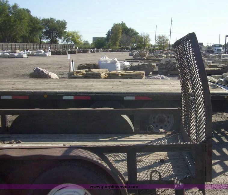 image for item 7608 1987 shop built 15' tandem axle utility trailer