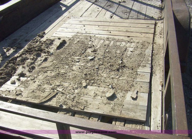 image for item 7608 1987 shop built 15' tandem axle utility trailer