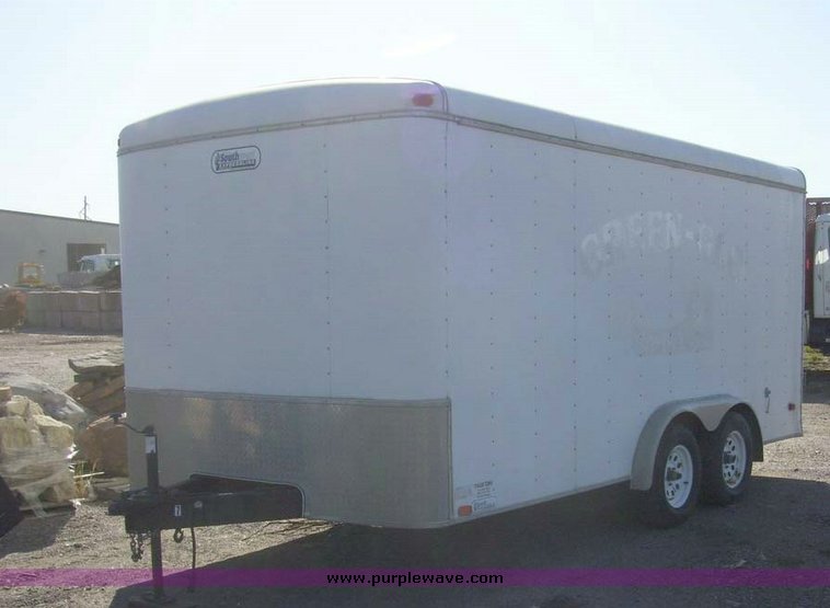 image for item 7609 2002 South West tandem axle 16' enclosed trailer