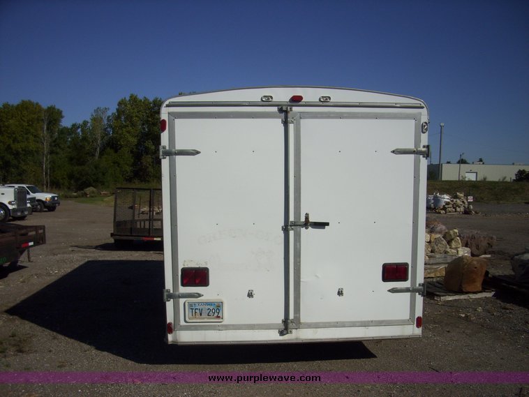 image for item 7609 2002 South West tandem axle 16' enclosed trailer