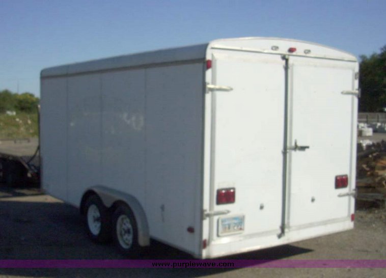 image for item 7609 2002 South West tandem axle 16' enclosed trailer