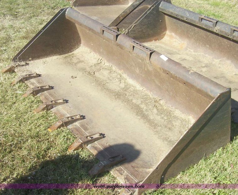 image for item 7635 79" removable tooth skid steer bucket