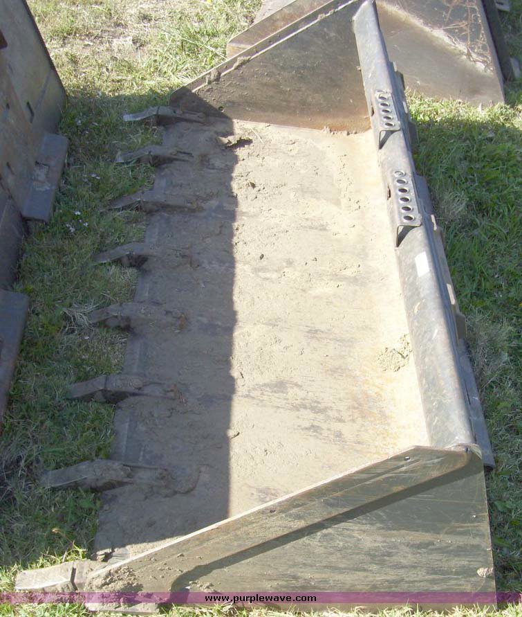 image for item 7636 79" removable tooth skid steer bucket