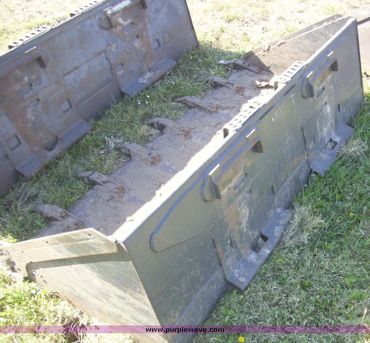 image for item 7636 79" removable tooth skid steer bucket