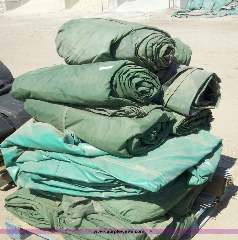 image for item 7689 Pallet of assorted tarps