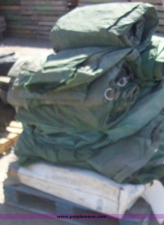 image for item 7689 Pallet of assorted tarps