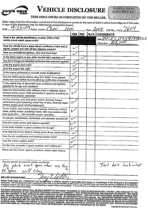 image for item 7604 2004 Chevrolet C1500 Silverado pickup truck