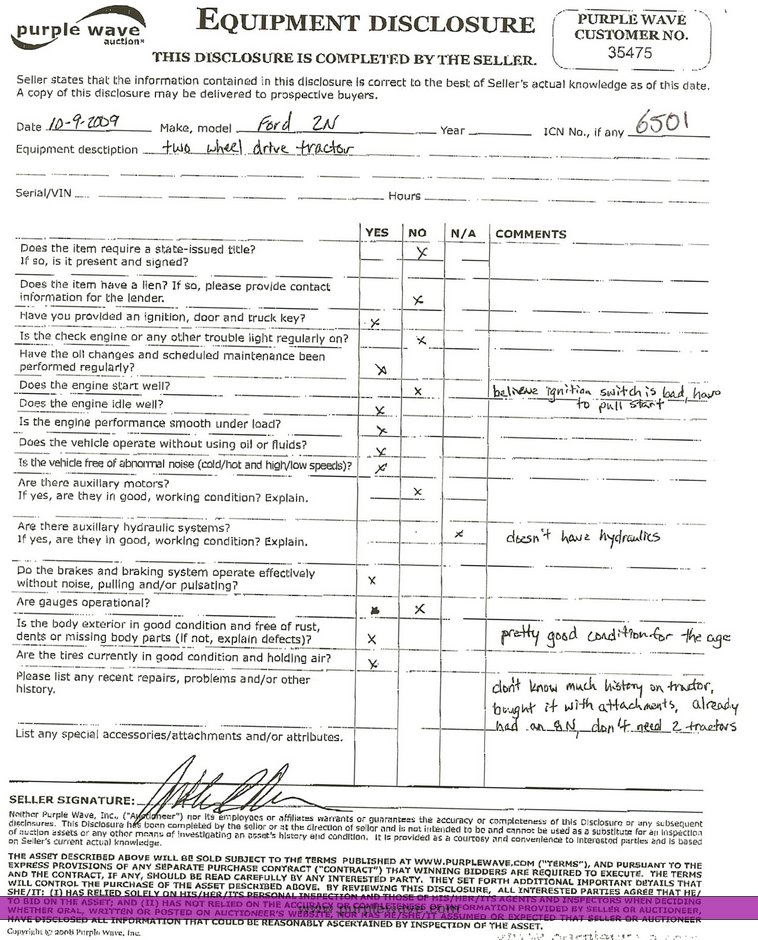 image for item 6501 Ford 2N tractor