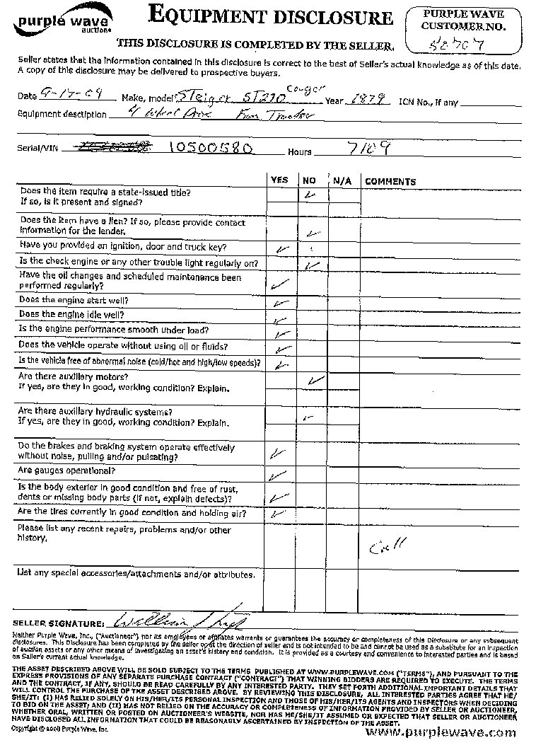 image for item 7423 1979 Steiger Cougar II ST270 4WD tractor