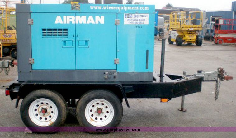 image for item 2075 2001 Air Man SDG45S 36KW generator towable generator