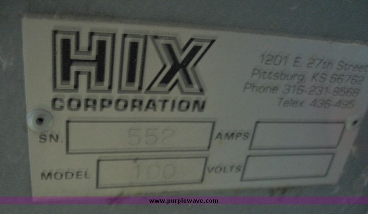 image for item 2670 HIX Corporation model 100 screen printing rotary printer