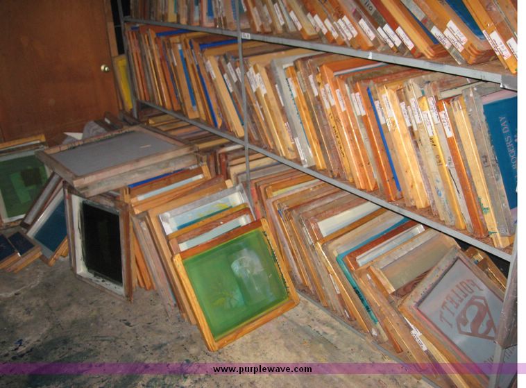 image for item 2674 Approximately 170 screen printing screens and frames