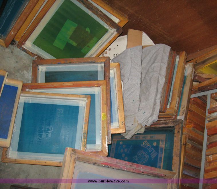 image for item 2674 Approximately 170 screen printing screens and frames