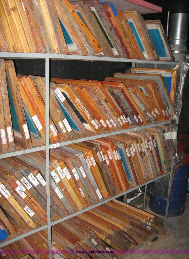 image for item 2674 Approximately 170 screen printing screens and frames