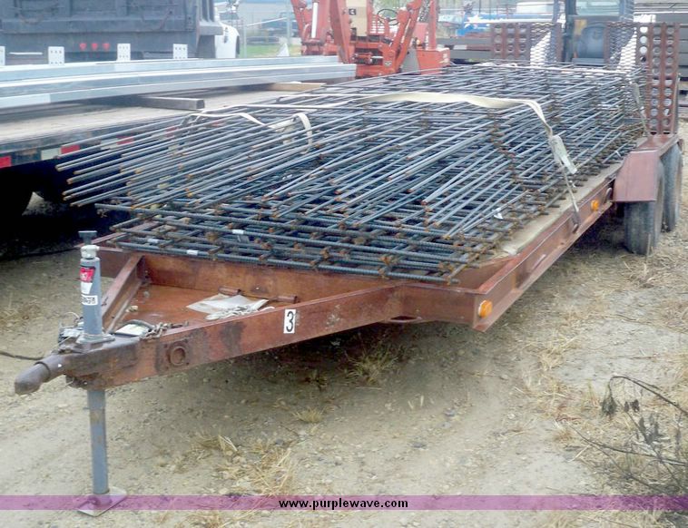 image for item 7526 Shop built 22' tandem axle trailer