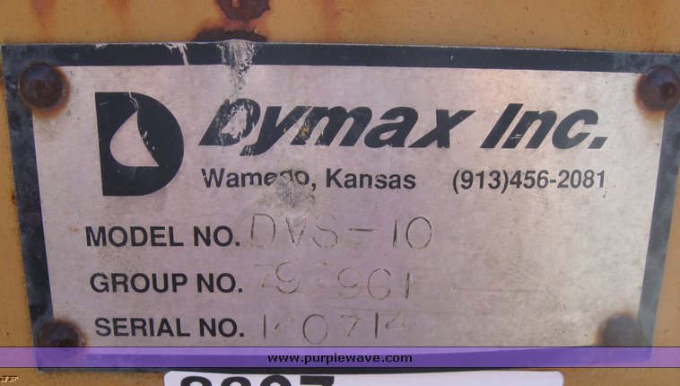 image for item 8397 1994 Dymax DVX-10 10' V-plow