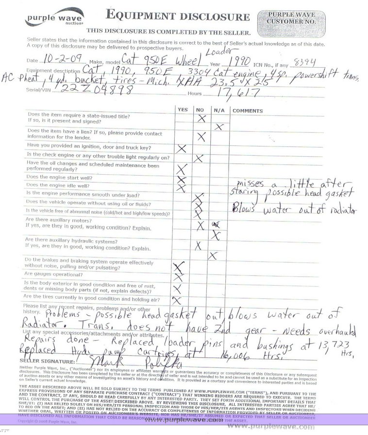 image for item 8394 1990 Caterpillar 950E wheel loader