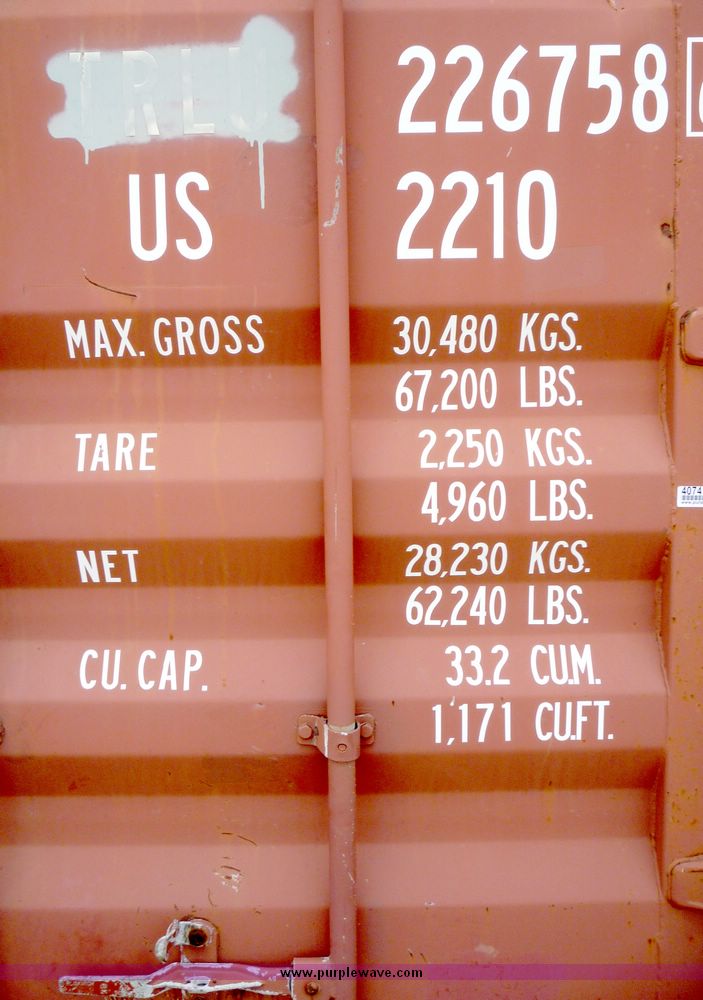 image for item 4074 1993 steel container