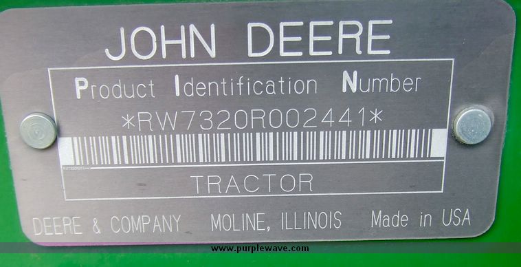 image for item 5970 2003 John Deere 7320 tractor
