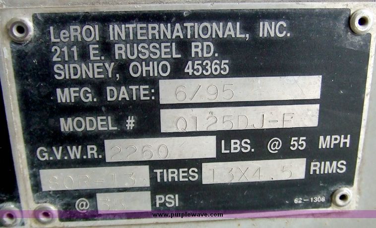 image for item 5973 1995 Leroi Q125DJ-F air compressor