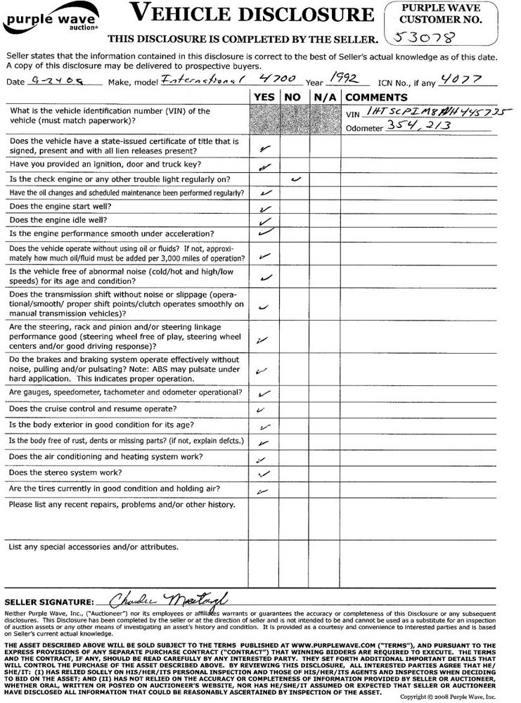 image for item 4077 1992 International 4000 series 4700