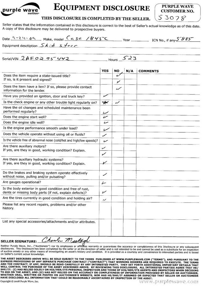 image for item 5885 Case 1845C skid steer