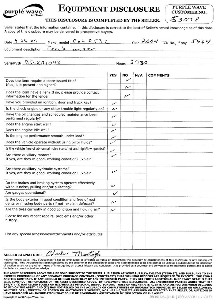 image for item 5964 2004 Caterpillar 953C track loader