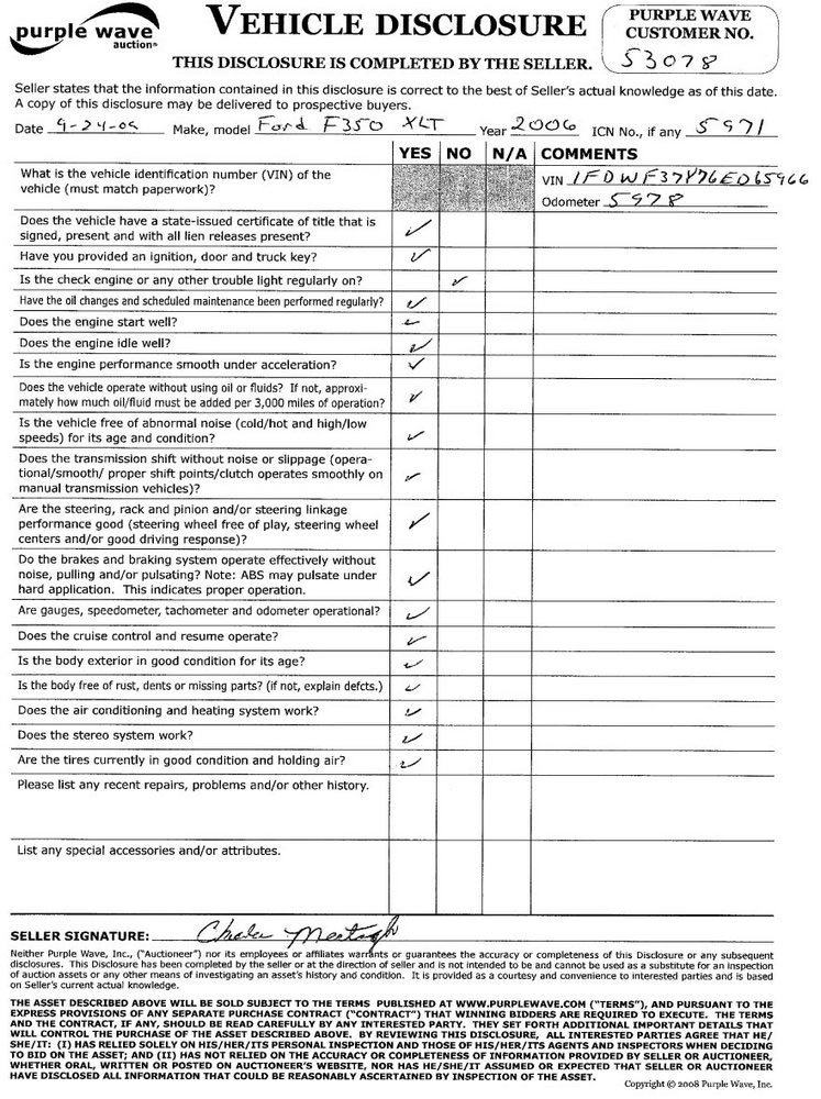 image for item 5971 2006 Ford F350 XLT Super duty flatbed truck