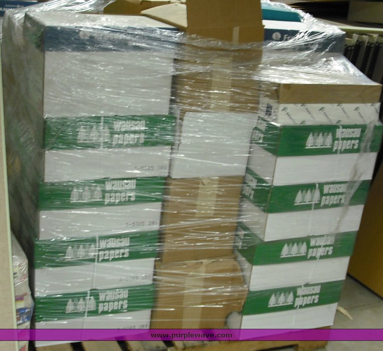 image for item 3899 (2) pallets of assorted stock paper
