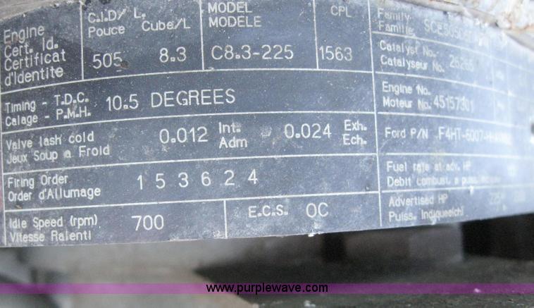 image for item 6543 1995 Ford Conventional N LNT8000F dump truck with 13' dump bed and hoist