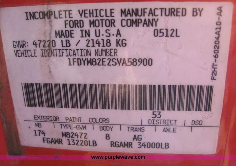 image for item 6543 1995 Ford Conventional N LNT8000F dump truck with 13' dump bed and hoist